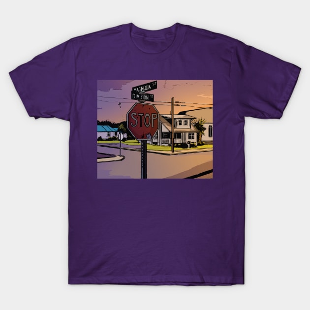 Magnolia St. T-Shirt by Art Of Lunatik